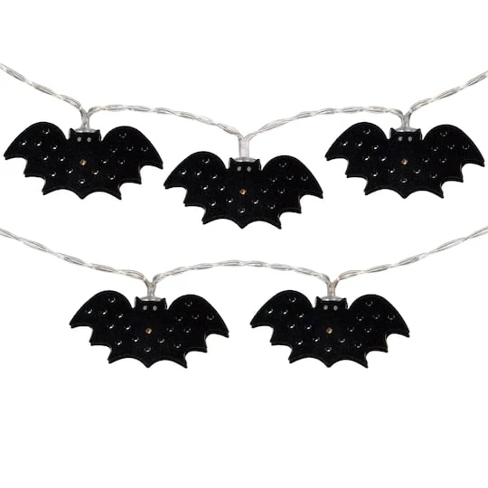 Northlight 10ct. Warm White LED Halloween Bat Fairy Lights 2 Northlight 10ct. Warm White LED Halloween Bat Fairy Lights - Image 2