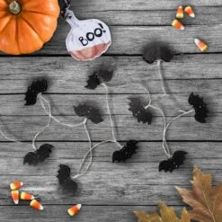 Northlight 10ct. Warm White LED Halloween Bat Fairy Lights 6 Northlight 10ct. Warm White LED Halloween Bat Fairy Lights -Halloween Decor Shop D668594S 2