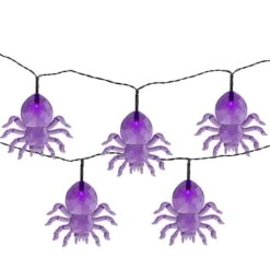 Northlight 10ct. Purple LED Spider Halloween Lights