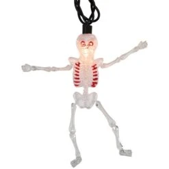 Northlight 10ct. Skeleton Halloween Lights -Halloween Decor Shop D668610S 3