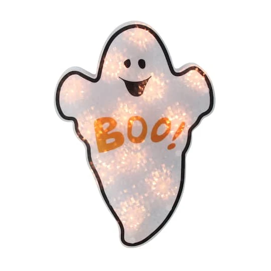 Northlight Lighted Holographic Ghost Halloween Window Silhouette Decoration 1 Northlight Lighted Holographic Ghost Halloween Window Silhouette Decoration