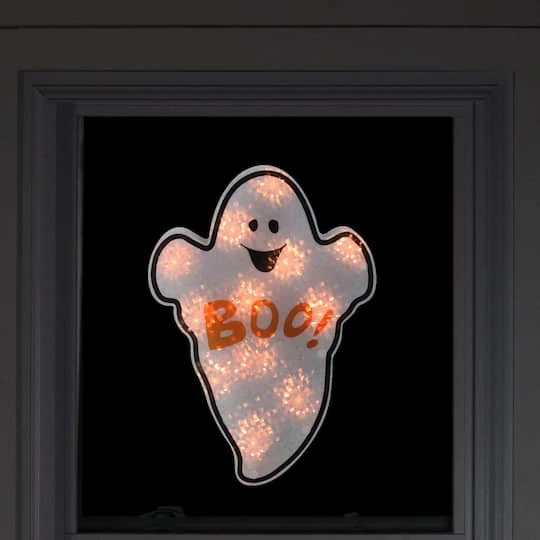 Northlight Lighted Holographic Ghost Halloween Window Silhouette Decoration 4 Northlight Lighted Holographic Ghost Halloween Window Silhouette Decoration - Image 4