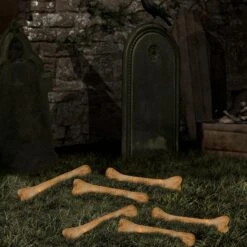 Northlight 6ct. Bone Shaped Halloween Lights -Halloween Decor Shop D668616S 2