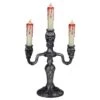Northlight 14" Antique Silver Skull Trio Halloween Candelabra Décor