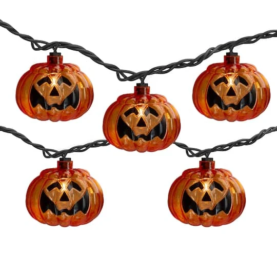 Northlight 10ct. Jack-O-Lantern Shaped Halloween Lights 1 Northlight 10ct. Jack-O-Lantern Shaped Halloween Lights