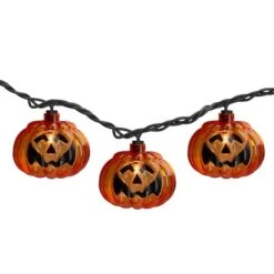 Northlight 10ct. Jack-O-Lantern Shaped Halloween Lights 5 Northlight 10ct. Jack-O-Lantern Shaped Halloween Lights -Halloween Decor Shop D668625S 2