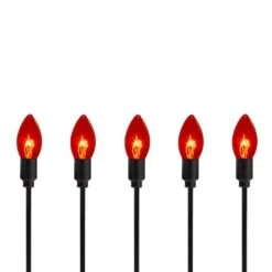 Northlight 10ct. Orange C9 Bulb Halloween Pathway Markers 4 Northlight 10ct. Orange C9 Bulb Halloween Pathway Markers -Halloween Decor Shop D668626S 1 1