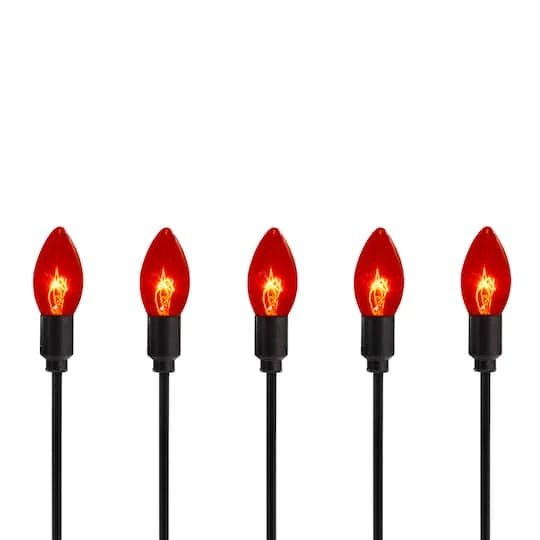 Northlight 10ct. Orange C9 Bulb Halloween Pathway Markers 2 Northlight 10ct. Orange C9 Bulb Halloween Pathway Markers - Image 2