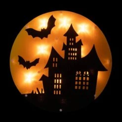 Northlight Lighted Haunted House Halloween Window Silhouette -Halloween Decor Shop D668627S 3