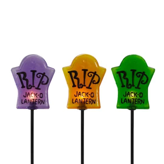 Northlight 3ct. Tombstone Halloween Pathway Markers 2 Northlight 3ct. Tombstone Halloween Pathway Markers - Image 2