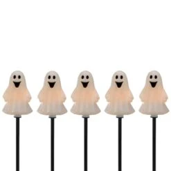 Northlight 5ct. Ghost Shaped Halloween Pathway Markers