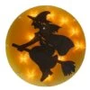 Northlight 13.75" Lighted Witch On Broomstick Halloween Window Silhouette 10 Northlight 13.75" Lighted Witch On Broomstick Halloween Window Silhouette -Halloween Decor Shop D668634S 1