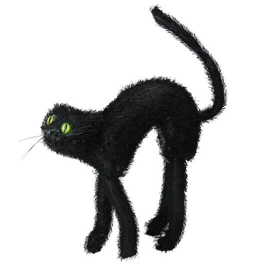 Northlight 17" Scary Black Cat With Lighted Eyes Halloween Decoration 1 Northlight 17" Scary Black Cat With Lighted Eyes Halloween Decoration