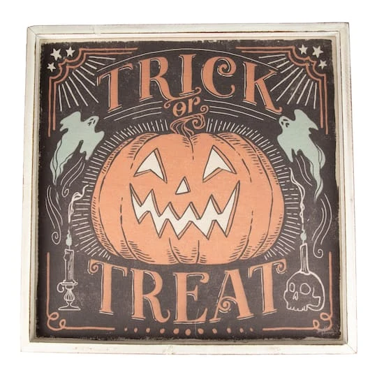 Northlight 18.75" Trick Or Treat Jack O Lantern Halloween Wall Sign 2 Northlight 18.75" Trick Or Treat Jack O Lantern Halloween Wall Sign - Image 2