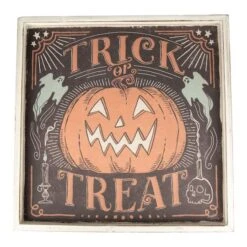 Northlight 18.75" Trick Or Treat Jack O Lantern Halloween Wall Sign
