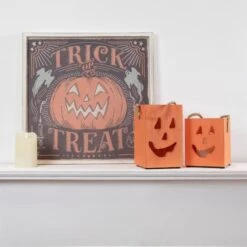 Northlight 18.75" Trick Or Treat Jack O Lantern Halloween Wall Sign 8 Northlight 18.75" Trick Or Treat Jack O Lantern Halloween Wall Sign -Halloween Decor Shop D668641S 2