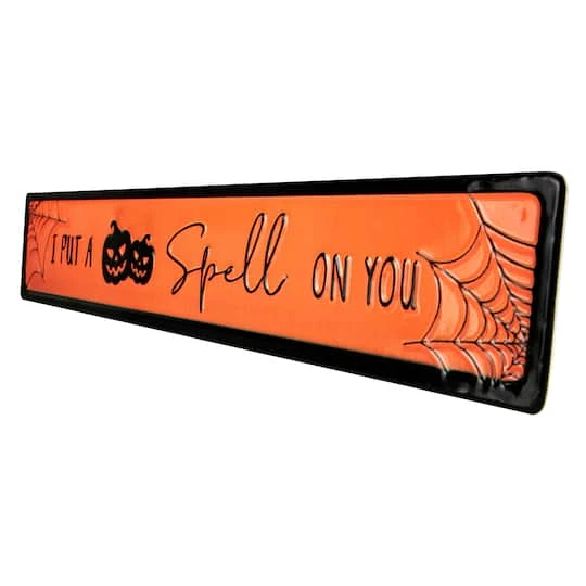 Northlight 20" Orange & Black "I Put A Spell On You" Halloween Wall Sign 5 Northlight 20" Orange & Black "I Put A Spell On You" Halloween Wall Sign - Image 5