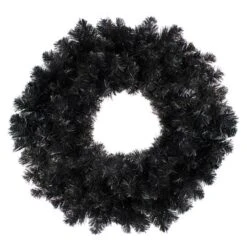 Northlight 24" Black Unlit Colorado Spruce Artificial Halloween Wreath