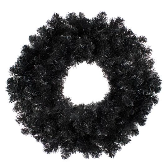 Northlight 24" Black Unlit Colorado Spruce Artificial Halloween Wreath 1 Northlight 24" Black Unlit Colorado Spruce Artificial Halloween Wreath