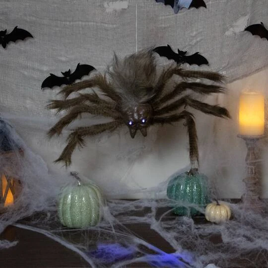 Northlight 24" Brown Spider With LED Eyes Halloween Decoration 3 Northlight 24" Brown Spider With LED Eyes Halloween Decoration - Image 3