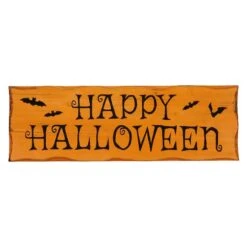 Northlight 24" Wooden 'Happy Halloween' Wall Sign With Bats