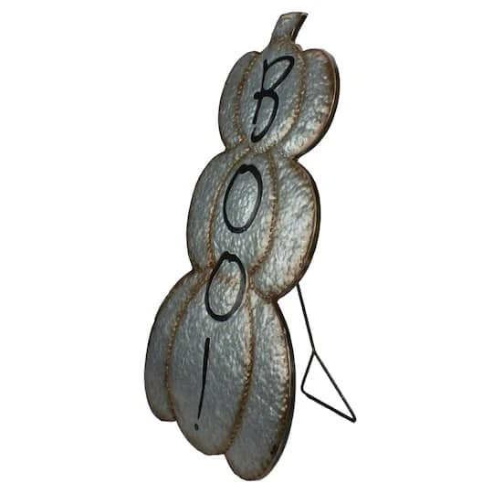 Northlight 28' Silver & Brown Metal Pumpkin Halloween Decoration 3 Northlight 28' Silver & Brown Metal Pumpkin Halloween Decoration - Image 3
