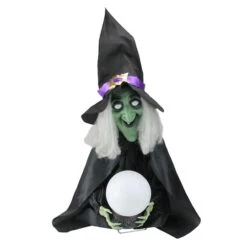 Northlight 26" Lighted Fortune Telling Witch Halloween Decoration 5 Northlight 26" Lighted Fortune Telling Witch Halloween Decoration -Halloween Decor Shop D668650S 1 1