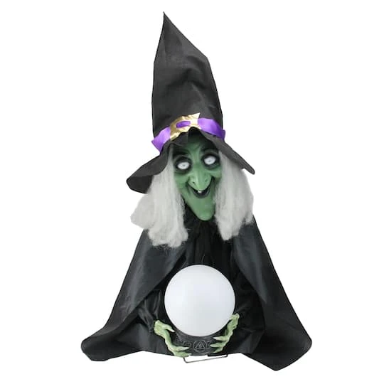 Northlight 26" Lighted Fortune Telling Witch Halloween Decoration 2 Northlight 26" Lighted Fortune Telling Witch Halloween Decoration - Image 2
