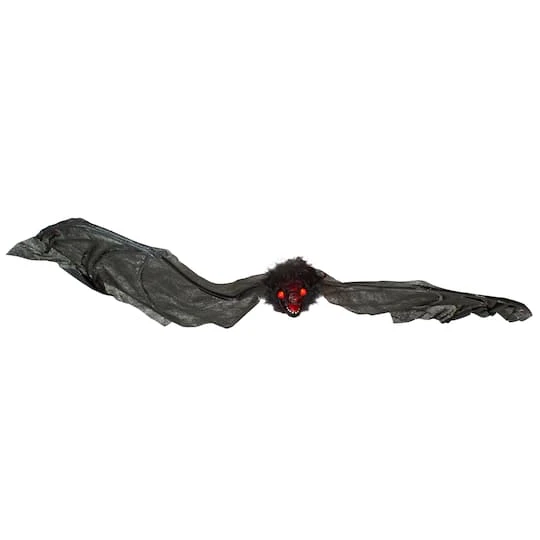 Northlight 30" Hanging Bat With Lighted Red Eyes Halloween Decoration 1 Northlight 30" Hanging Bat With Lighted Red Eyes Halloween Decoration