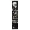 Northlight 36" Black & White Enter At Your Own Risk Wood Halloween Wall Sign -Halloween Decor Shop D668659S 1