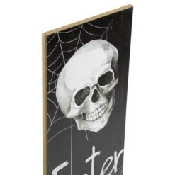 Northlight 36" Black & White Enter At Your Own Risk Wood Halloween Wall Sign 9 Northlight 36" Black & White Enter At Your Own Risk Wood Halloween Wall Sign -Halloween Decor Shop D668659S 4