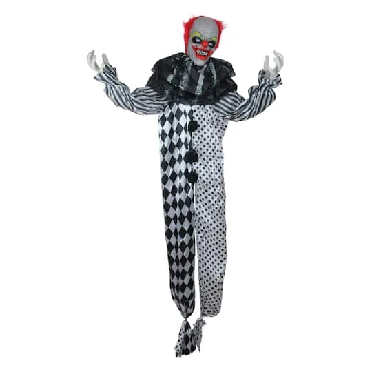 Northlight 5.5ft. Animated Standing Clown With Glowing Eyes Halloween Decoration 2 Northlight 5.5ft. Animated Standing Clown With Glowing Eyes Halloween Decoration - Image 2
