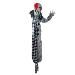 Northlight 5.5ft. Animated Standing Clown With Glowing Eyes Halloween Decoration 5 Northlight 5.5ft. Animated Standing Clown With Glowing Eyes Halloween Decoration -Halloween Decor Shop D668666S 2