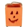 Northlight 6" Orange Wood Jack-O-Lantern Halloween Candle Lantern 7 Northlight 6" Orange Wood Jack-O-Lantern Halloween Candle Lantern -Halloween Decor Shop D668667S 1