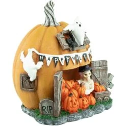 Northlight 7" LED Lighted Pumpkin Village Halloween Decoration -Halloween Decor Shop D668672S 3