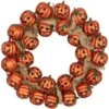 Northlight 20'' Unlit Jack-O-Lantern And Burlap Ribbon Halloween Wreath