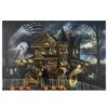 Northlight LED Lighted Creepy Haunted House Halloween Canvas Wall Art