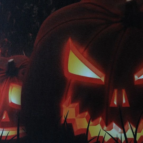 Northlight LED Lighted Jack-O-Lanterns In A Cemetery Halloween Canvas Wall Art 5 Northlight LED Lighted Jack-O-Lanterns In A Cemetery Halloween Canvas Wall Art - Image 5