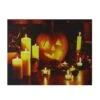 Northlight Orange And Yellow LED Lighted Witch's Jack-O'-Lantern Halloween Wall Art