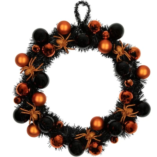 Northlight 18'' Unlit Orange Spiders And Ornaments Halloween Wreath 1 Northlight 18'' Unlit Orange Spiders And Ornaments Halloween Wreath