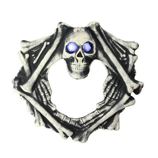 Northlight 18.5'' Pre-Lit Skeleton Artificial Halloween Wreath 1 Northlight 18.5'' Pre-Lit Skeleton Artificial Halloween Wreath