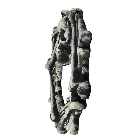 Northlight 18.5'' Pre-Lit Skeleton Artificial Halloween Wreath 3 Northlight 18.5'' Pre-Lit Skeleton Artificial Halloween Wreath - Image 3