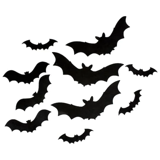 Northlight Black Halloween Posable Bats Decoration, 10ct. 2 Northlight Black Halloween Posable Bats Decoration, 10ct. - Image 2