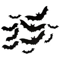 Northlight Black Halloween Posable Bats Decoration, 10ct.