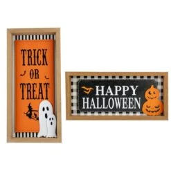 Northlight Happy Halloween Wooden Shadow Box Plaques Set