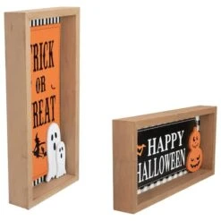 Northlight Happy Halloween Wooden Shadow Box Plaques Set -Halloween Decor Shop D668695S 5