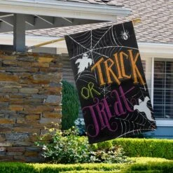 Northlight 28" X 40" Spider Webs & Ghosts Trick Or Treat Outdoor Garden Flag -Halloween Decor Shop D668698S 3