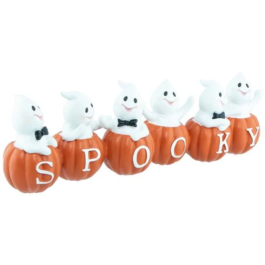 Northlight 15.5" Ghosts And Pumpkins "Spooky" Halloween Decoration 4 Northlight 15.5" Ghosts And Pumpkins "Spooky" Halloween Decoration - Image 4