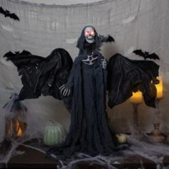 Northlight 50" LED Lighted & Animated Winged Grim Reaper Halloween Decoration -Halloween Decor Shop D668707S 2