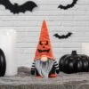 Northlight 9.25" Halloween Jack-O-Lantern Striped Tabletop Gnome Figurine -Halloween Decor Shop D668711S 1